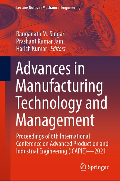 Produktbild: Advances in Manufacturing Technology and Management