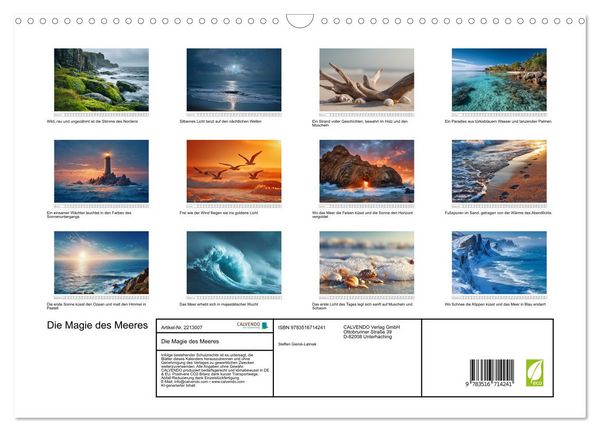Produktbild: Die Magie des Meeres (Wandkalender 2026 DIN A3 quer), CALVENDO Monatskalender
