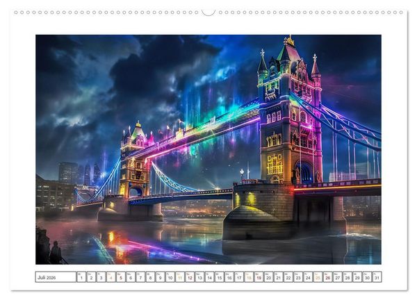 Produktbild: Ber&uuml;hmte Br&uuml;ckenwunder (hochwertiger Premium Wandkalender 2026 DIN A2 quer), Kunstdruck in Hochglanz