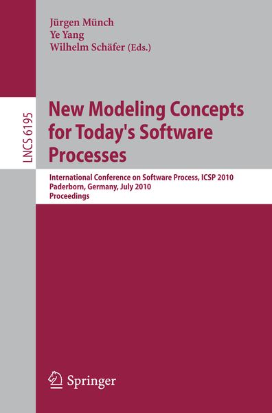 Produktbild: New Modeling Concepts for Today's Software Processes