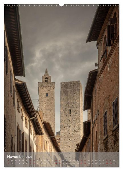 Produktbild: San Gimignano - Stadt der T&uuml;rme (hochwertiger Premium Wandkalender 2026 DIN A2 hoch), Kunstdruck in Hochglanz