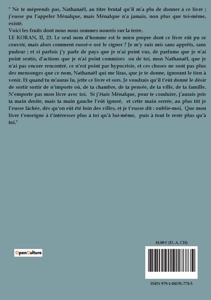 Produktbild: Les Nourritures Terrestres