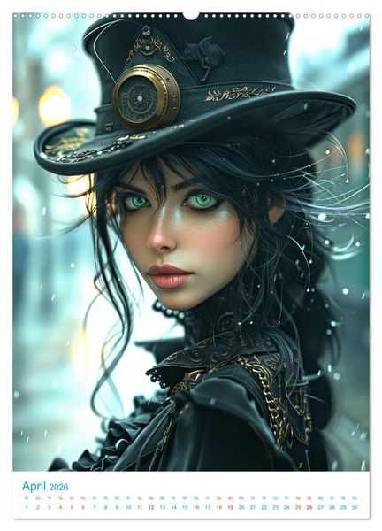 Produktbild: Steampunk Helden (Wandkalender 2026 DIN A2 hoch), CALVENDO Monatskalender