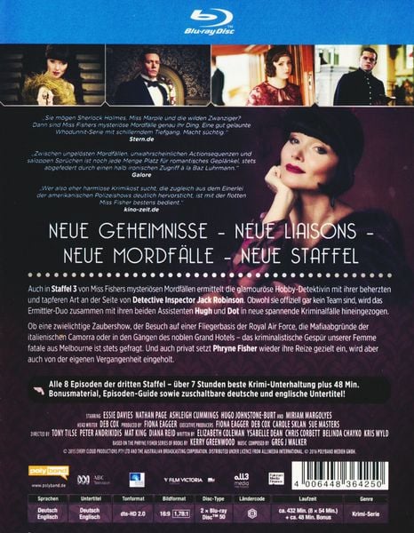 Produktbild: Miss Fishers mysteri&ouml;se Mordf&auml;lle - Staffel 3 [2 BRs]
