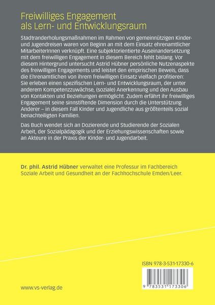Produktbild: Freiwilliges Engagement als Lern- und Entwicklungsraum