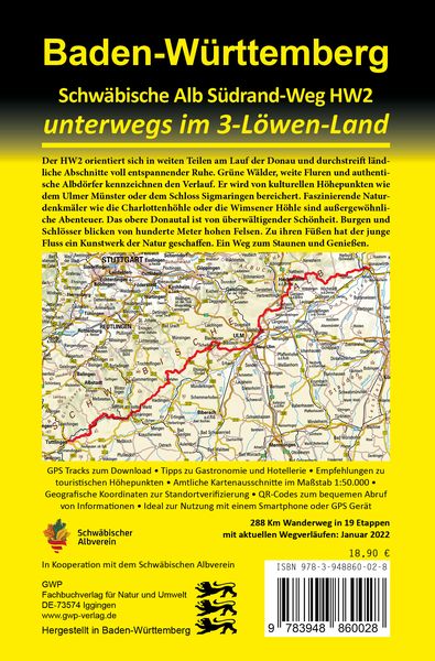 Produktbild: Schw&auml;bische Alb S&uuml;drand-Weg HW2