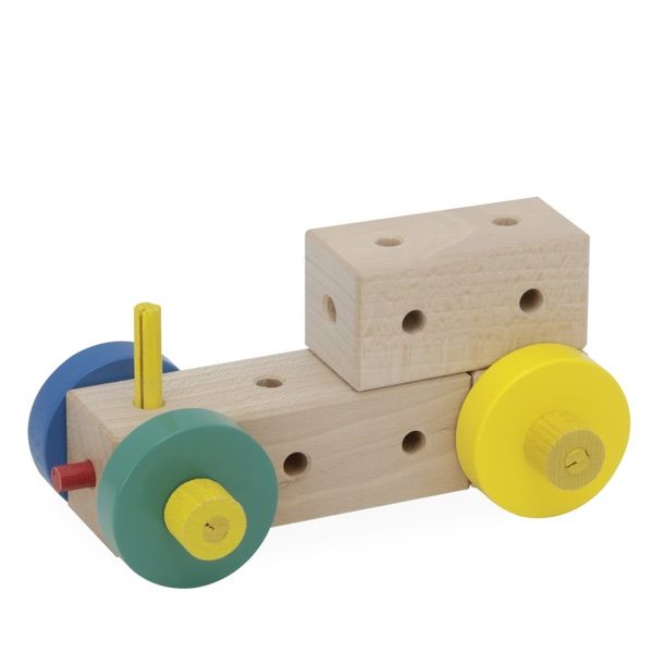 Produktbild: MATADOR 21034 - Maker M034, Baukasten, Holz, 34 Teile, Konstruktionsbaukasten-Einstiegskasten, ab 3 Jahren, Spielend lernen!
