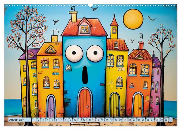 Produktbild: Die schr&auml;gen H&auml;user von Nirgendwo (hochwertiger Premium Wandkalender 2027 DIN A2 quer), Kunstdruck in Hochglanz