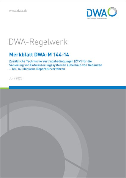 Produktbild: Merkblatt DWA-M 144-14 Zus&auml;tzliche Technische Vertragsbedingungen (ZTV) f&uuml;r die