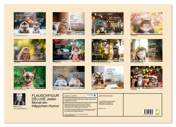 Produktbild: FLAUSCHFIGUR DELUXE Jeden Monat ein H&auml;ppchen Humor (Wandkalender 2026 DIN A2 quer), CALVENDO Monatskalender