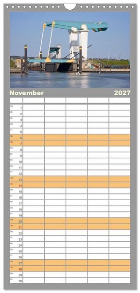 Produktbild: Familienplaner 2027 - Das Alte Land- im Rhythmus der Jahreszeiten mit 5 Spalten (Wandkalender, 21 x 45 cm) CALVENDO