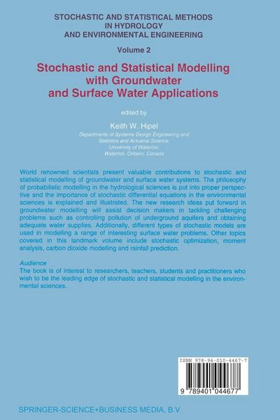 Produktbild: Stochastic and Statistical Methods in Hydrology and Environmental Engineering