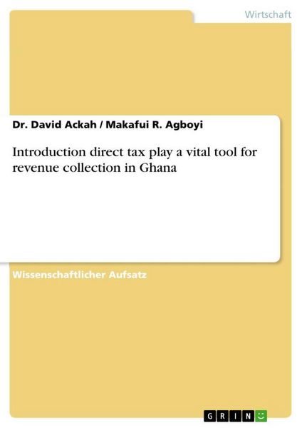 Produktbild: Introduction direct tax play a vital tool for revenue collection in Ghana