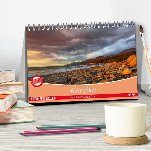 Produktbild: Korsika - Insel der Gegens&auml;tze (Tischkalender 2026 DIN A5 quer), CALVENDO Monatskalender
