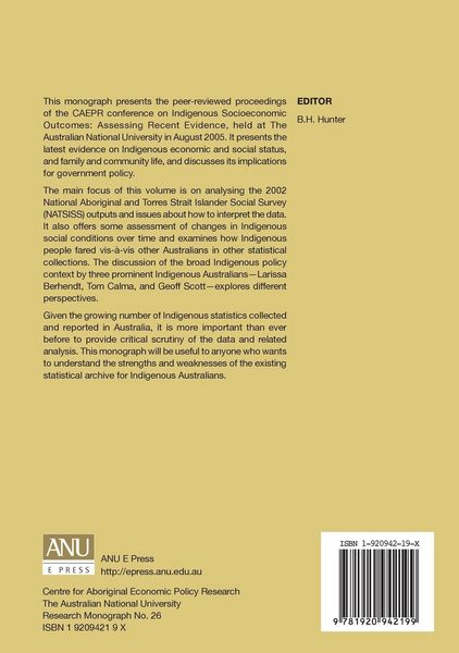 Produktbild: Assessing the Evidence on Indigenous Socioeconomic Outcomes