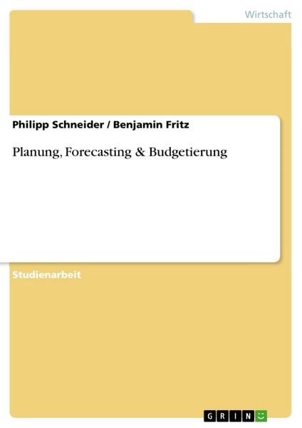 Produktbild: Planung, Forecasting & Budgetierung