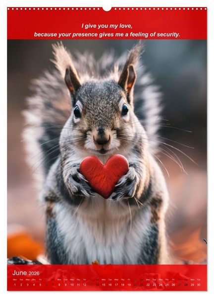 Produktbild: I'll give you my love (High Quality Premium Wall Calendar 2026 DIN A2 portrait),CALVENDO 12 Month Wall Calendar