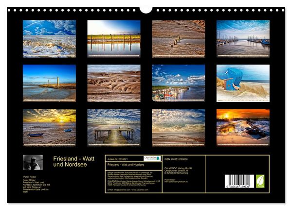 Produktbild: Friesland - Watt und Nordsee (Wandkalender 2026 DIN A3 quer), CALVENDO Monatskalender