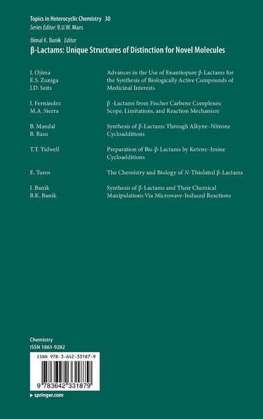 Produktbild: &Beta;-Lactams: Unique Structures of Distinction for Novel Molecules