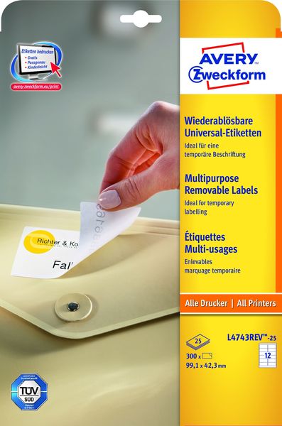 Produktbild: Etiketten 99.1x42.3mm