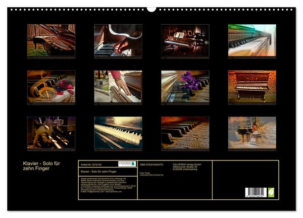 Produktbild: Klavier - Solo f&uuml;r zehn Finger (Wandkalender 2026 DIN A2 quer), CALVENDO Monatskalender