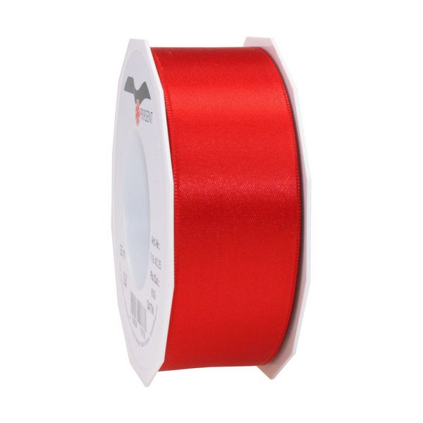 Produktbild: PR&Auml;SENT Doppelsatinband rot 40mmx25m