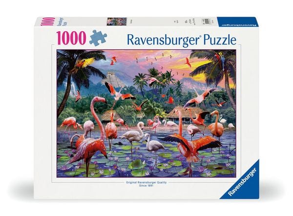 Produktbild: Erwachsenenpuzzle 1000 Teile - Pinke Flamingos