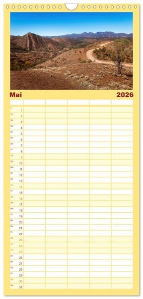 Produktbild: Familienplaner 2026 - Outback Australien mit 5 Spalten (Wandkalender, 21 x 45 cm) CALVENDO