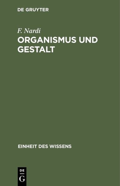 Produktbild: Organismus und Gestalt