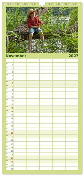 Produktbild: Familienplaner 2027 - Wir lieben die Natur! mit 5 Spalten (Wandkalender, 21 x 45 cm) CALVENDO