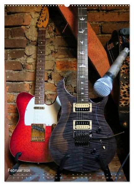 Produktbild: Gitarren backstage (hochwertiger Premium Wandkalender 2026 DIN A2 hoch), Kunstdruck in Hochglanz