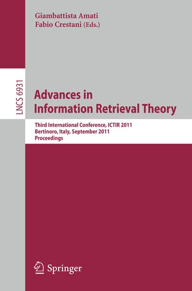 Produktbild: Advances in Information Retrieval Theory