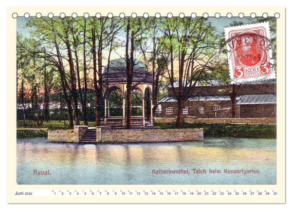 Produktbild: GRUSS AUS REVAL - Estlands Hauptstadt in alten Ansichten (Tischkalender 2026 DIN A5 quer), CALVENDO Monatskalender