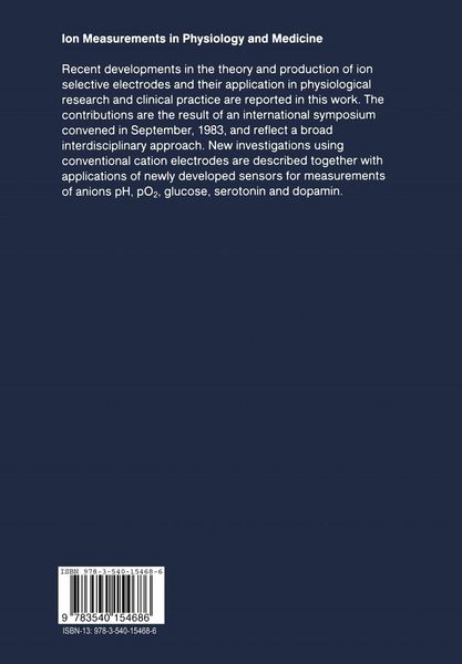 Produktbild: Ion Measurements in Physiology and Medicine
