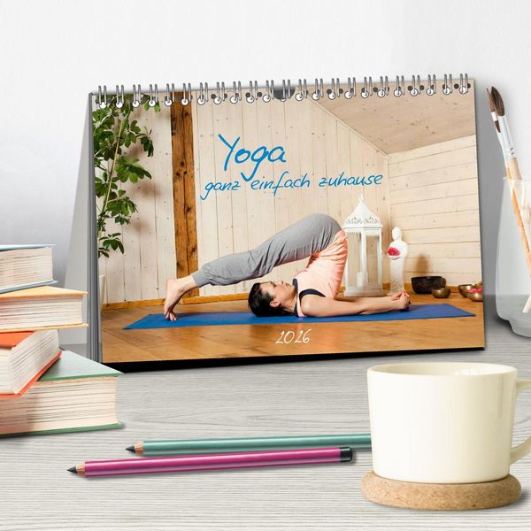 Produktbild: Yoga - ganz einfach zuhause (Tischkalender 2026 DIN A5 quer), CALVENDO Monatskalender