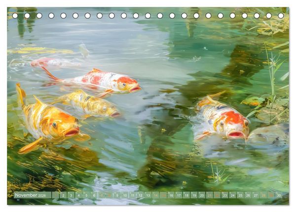 Produktbild: Kois - Ein Juwel unter Fischen (Tischkalender 2026 DIN A5 quer), CALVENDO Monatskalender