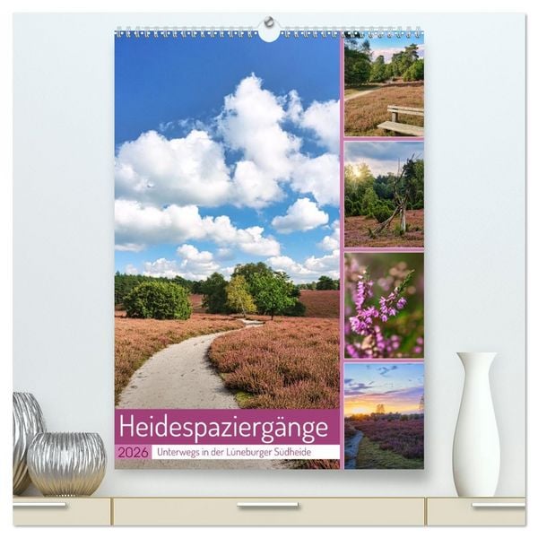 Produktbild: Heidespazierg&auml;nge (hochwertiger Premium Wandkalender 2026 DIN A2 hoch), Kunstdruck in Hochglanz