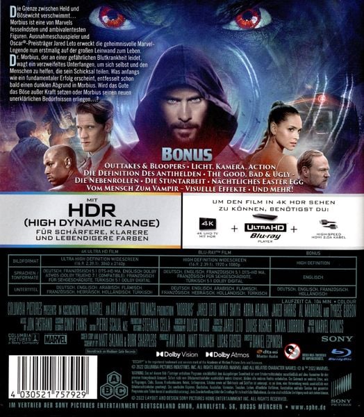 Produktbild: Morbius (4K Ultra HD) (+ Blu-ray)