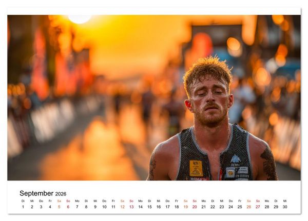 Produktbild: Triathlon - Grenzen verschieben (Tischkalender 2026 DIN A5 quer), CALVENDO Monatskalender