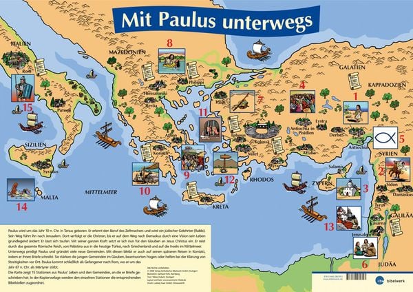 Produktbild: Mit Paulus unterwegs - Plakat