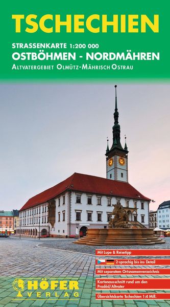 Produktbild: H&ouml;fer Tschechische Republik CS003 Ostb&ouml;hmen - Nordm&auml;hren 1 : 200 000