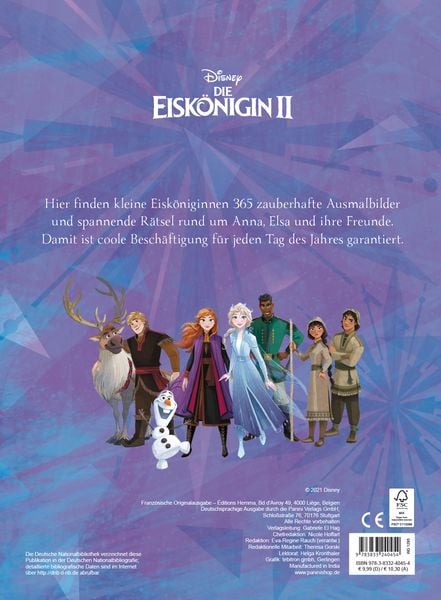 Produktbild: Disney Die Eiskönigin 2: 365 Tage Mal- und Rätselspaß