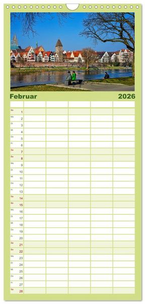Produktbild: Familienplaner 2026 - B&uuml;hne frei f&uuml;r Ulm an der Donau mit 5 Spalten (Wandkalender, 21 x 45 cm) CALVENDO