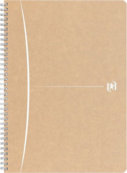 Produktbild: OXFORD Notizbuch Touareg A4, liniert, 180 Seiten, recyceltes Papier, Spiralbindung, Einband, Kraftpapier, zuf&auml;llige Farbauswahl sortiert