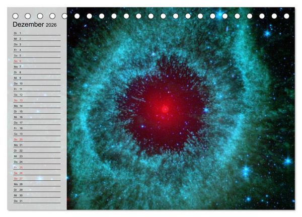Produktbild: Universum. Farbenpracht der Gasnebel (Tischkalender 2026 DIN A5 quer), CALVENDO Monatskalender