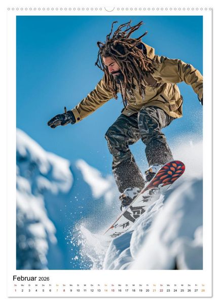 Produktbild: Snowboarden - coole Tage (Wandkalender 2026 DIN A2 hoch), CALVENDO Monatskalender