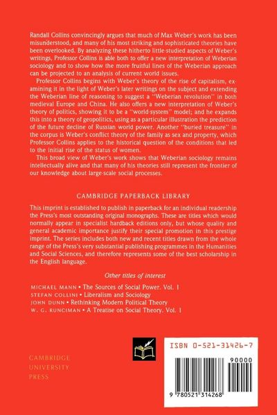 Produktbild: Weberian Sociological Theory
