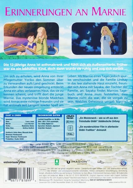 Produktbild: Erinnerungen an Marnie