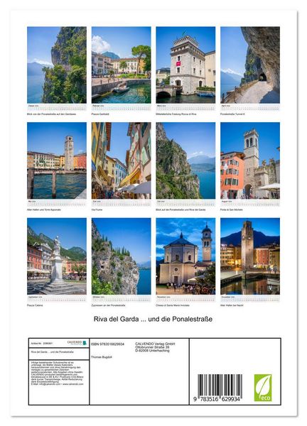 Produktbild: Riva del Garda ... und die Ponalestra&szlig;e (Wandkalender 2026 DIN A4 hoch), CALVENDO Monatskalender
