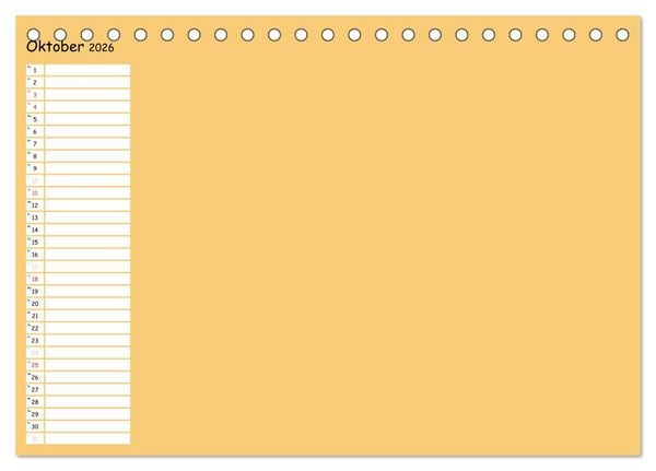 Produktbild: Bunter Bastelkalender (Tischkalender 2026 DIN A5 quer), CALVENDO Monatskalender